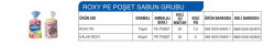 	 Roxy PE Poşet Sabunlar - Özba Gıda İnşaat San. ve Tic. Ltd. Şti. - 0412 251 11 53 - 0412 251 05 64